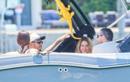 Shakira spotted on cosy boat trip with Lewis Hamilton days after pair seen together having secret dinner | The Sun