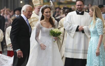 Sophie-Alexandra Evekink is radiant in white on wedding day