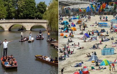 Sunseekers flock to beaches and parks to enjoy 22C highs