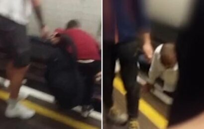Tube passengers &apos;jump on tracks to help woman who fell off scooter&apos;