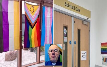 Chaplain puts up LGBT flags in prayer room for gravely ill children