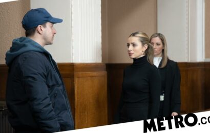 Daisy relieved as Ryan arrives at Justin's trial in Corrie
