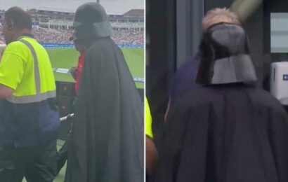 Darth Vader kicked out of England's Ashes Test vs Australia at Edgbaston as fans joke 'the umpire strikes back' | The Sun