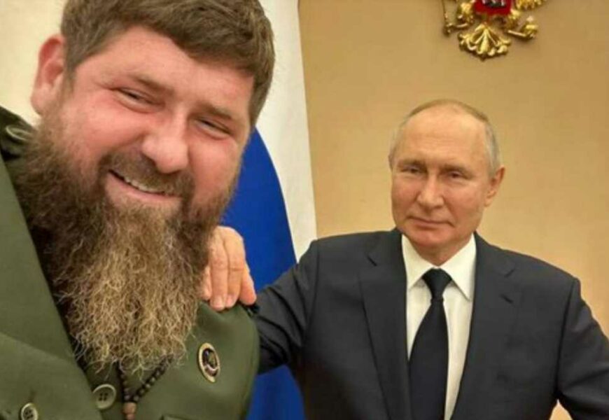 Pic of 'waxwork' Putin posing with Chechen warlord and bizarre video of him kissing child spark more body double rumours | The Sun