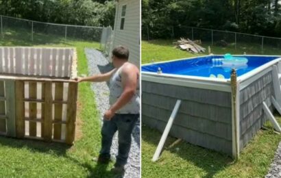 We made our own DIY pool for our garden for £100 – it was so easy to build | The Sun