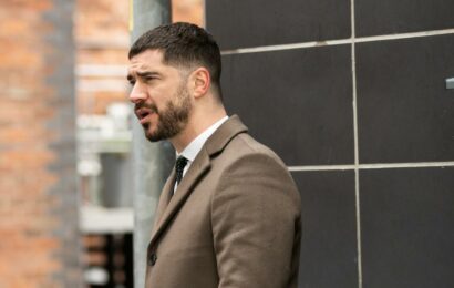 Adam broken and enraged in Corrie as he discovers Damon is the dad