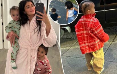 Kylie Jenner posts rare photos of son Aire after legally changing name