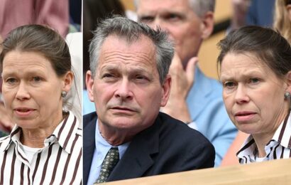 Lady Sarah Chatto spotted in the Royal Box at Wimbledon