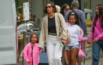 Rochelle Humes is a doting mum on cinema date with daughters
