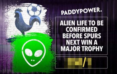 UFO: Paddy Power reveal odds for alien life to be confirmed before Tottenham next win a major trophy | The Sun