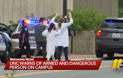 &apos;Active shooter&apos; at University of North Carolina after gunman spotted