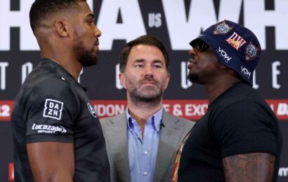 Anthony Joshua vs Dillian Whyte fight cancelled after anti-doping test