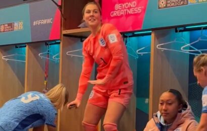 Lionesses relax in the pool and dance in the dressing room