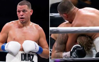 Nate Diaz admits he tried to CHOKE Jake Paul with illegal MMA move as UFC icon suffers defeat in boxing debut | The Sun