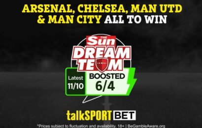 Premier League – talkSPORT BET boost: Get Arsenal, Chelsea Man Utd and Man City all to win at 6/4 PLUS £30 in free bets | The Sun