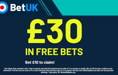 Football betting offer of the day: Get £30 in free bets today with Bet UK | The Sun