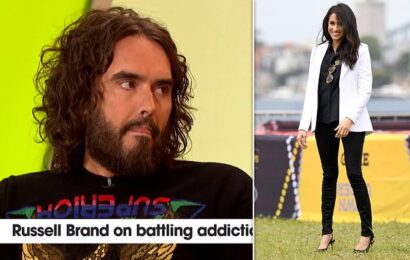 Moment Russell Brand boasts about &apos;kissing Meghan Markle&apos;