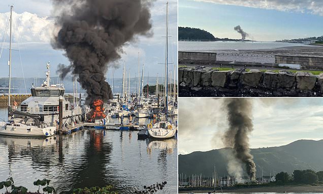 Motorboat 'explodes' before bursting into flames off North Wales Motorboat 'explodes' before bursting into flames off North Wales