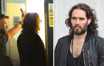 Russell Brand breaks cover as he arrives at sold-out Wembley show