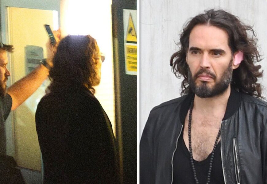 Russell Brand breaks cover as he arrives at sold-out Wembley show