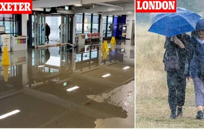 Thunderstorms wreak havoc across the UK, forcing airport to close