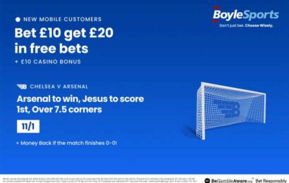 Chelsea vs Arsenal: Get £20 in free bets and £10 casino bonus with BoyleSports, plus money back if match ends 0-0 | The Sun