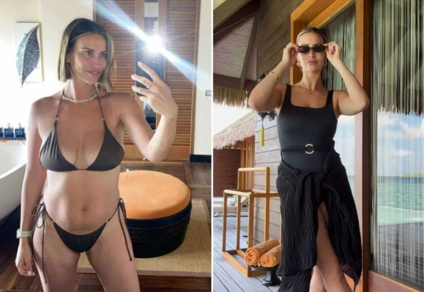 Ferne McCann praised for showing off 'real' post-baby body as she strips off to a bikini in the Maldives | The Sun