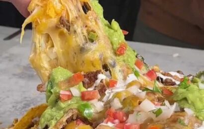 Foodie shares recipe for his incredible 21 layer nachos that are made in the air fryer and SO cheesy | The Sun
