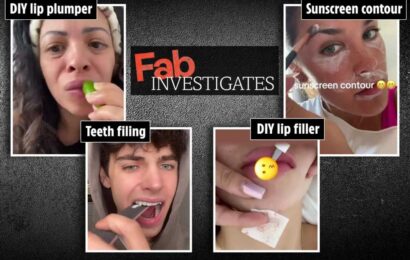 From using a nail file on your teeth to DIY lip fillers – the dangerous TikTok beauty hacks you should NEVER try | The Sun