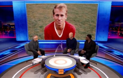 Match of the Day pundits pay moving tribute to Sir Bobby Charlton after legend dies