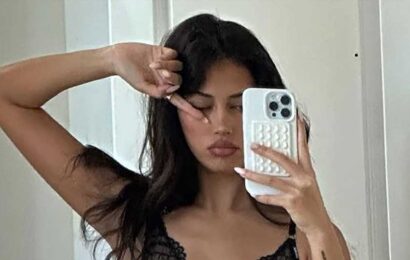Dele Alli’s model Wag Cindy Kimberly sprawls out on bed in just black lingerie as fans say 'wow, you're killing me' | The Sun