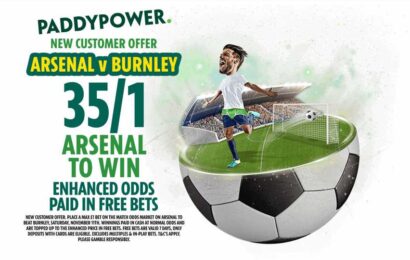 Get Arsenal to beat Burnley in the Premier League at HUGE 35/1 with Paddy Power | The Sun