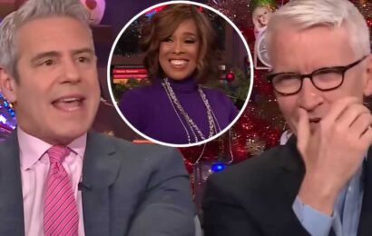 Anderson Cooper Spits Out His Drink After Being Pressed by Gayle King About Threesomes on WWHL