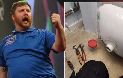 Darts star and plumber fixes sink hours before World Darts Championship match